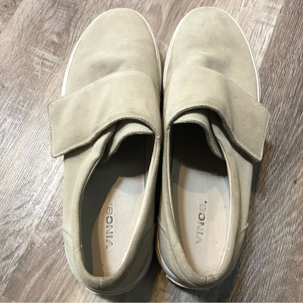 VINCE Cage Platform Suede Slip On Sneaker Size 8.5‎